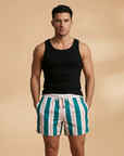 Fresh Mens Swim Trunks with Striped Design 2