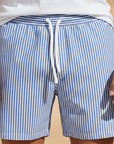 Fresh Striped Board Shorts for Men with Pockets 5