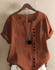Fresh White Blouse With Short Sleeves For Women 2