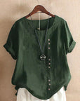 Fresh White Blouse With Short Sleeves For Women 4