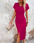 Fresh White Midi Dress With Playful V-Neck 5