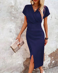 Fresh White Midi Dress With Playful V-Neck 9