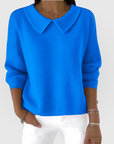 Women's green classic knit jumper with relaxed fit