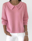 Women's green classic knit jumper with relaxed fit