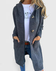Women's beige button-up cosy knit cardigan