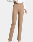 women's tailored straight-leg trousers