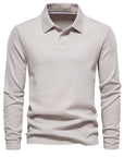 Men's beige soft knit crew jumper
