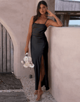 Women’s women's satin evening slip dress