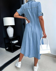 Women’s light blue women's denim dress