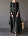 Ivy | White Midi Dress Long Sleeve Swing Design 0