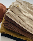 women's high waist wide-leg corduroy trousers