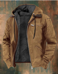 Men's Brown Faux Leather Jacket biker timeless style
