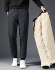 Women's fleece lined thermal pants in black