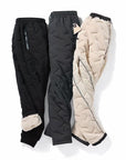 Women's fleece lined thermal pants in black
