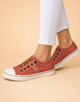 women's breathable knit slip-on sneakers