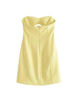Lemon Sorbet A-Line Dress With Cutout Detail 6