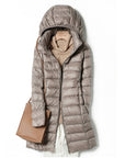 Women's blue lightweight quilted puffer jacket