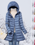 Women's khaki lightweight quilted puffer jacket