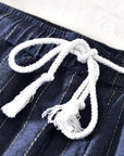 Linen Shorts With Stripes And Relaxed Fit 6
