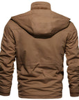 Men's military jacket waterproof fleece lined winter in dark green