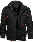 Men's military jacket waterproof fleece lined winter in dark green