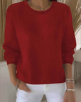 Women's yellow soft knit jumper with relaxed fit