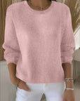 Women's yellow soft knit jumper with relaxed fit