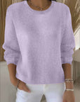 Women's yellow soft knit jumper with relaxed fit