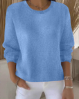 Women's yellow soft knit jumper with relaxed fit
