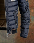 Men's quilted down puffer jacket, wind-resistant