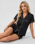 Women’s champagne women's satin pyjama set