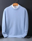 Men's black cashmere jumper with crew neck