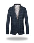 Men's navy blue tailored slim fit blazer