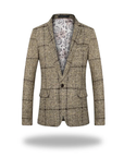 Men's navy blue tailored slim fit blazer