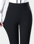 women's high waist slim stretch trousers
