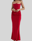 Maxi Dress Elegant Draped Silhouette for Women 4
