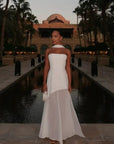 Maxi Dress High Slit Asymmetrical Hem Modern Design Evening Wear 4