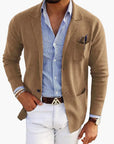 men's grey classic tailored lapel collar blazer