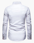 Men's business shirt long sleeve slim fit in white