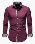 Men's business shirt long sleeve slim fit in white