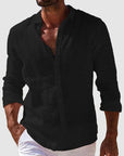 Men's Shirt Long Sleeve Button-Up Relaxed Fit 2