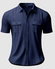 Men's Shirt Short Sleeve Relaxed Fit Dual Pockets 5