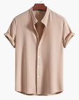 Men's Shirt Slim Fit Stand Collar Elegant Design Modern Style 10