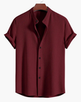 Men's Shirt Slim Fit Stand Collar Elegant Design Modern Style 9