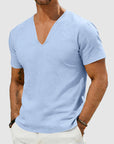 Men's T Shirt V-Neck Short Sleeve Relaxed Fit 0