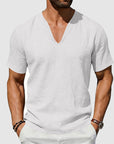 Men's T Shirt V-Neck Short Sleeve Relaxed Fit 5