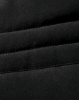 men's black winter parka with faux fur hood and quilted insulation