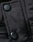 men's winter parka with faux fur trimmed hood and quilted lining