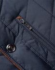 men's navy blue tailored quilted jacket business casual style