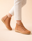 women's ankle boots low block heel